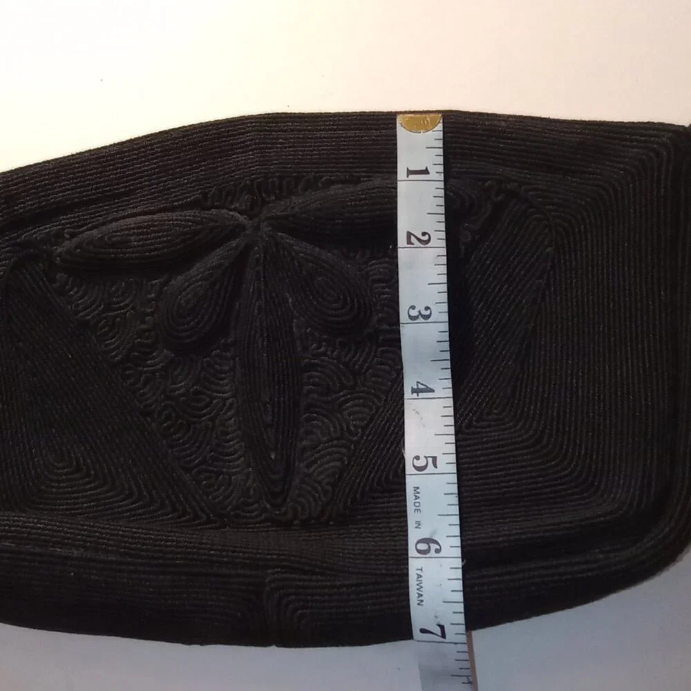 Genuine Corde Black Corded Purse Vintage 30s 40s - Picture 15 of 15